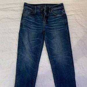 American Eagle Athletic Fit Cozy Airflex Medium Wash Jeans Size 26x28